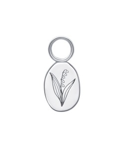 Lily of the Valley Birth Flower Silver Charms CH-339